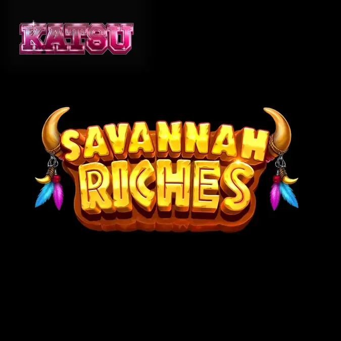 Pemandangan matahari terbenam di sabana Afrika yang menjadi tema utama slot Savannah Riches